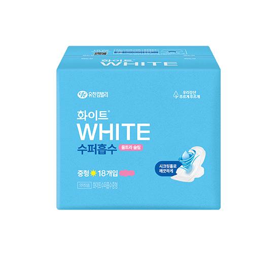 

Choose one of five white super absorbent sanitary pads Super Absorbent Medium 18P