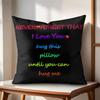Funny Hug Me Cushion Cover Natural Linen Organic Fabric DoubleSided Printing Couch Pillow Covers Home Decor