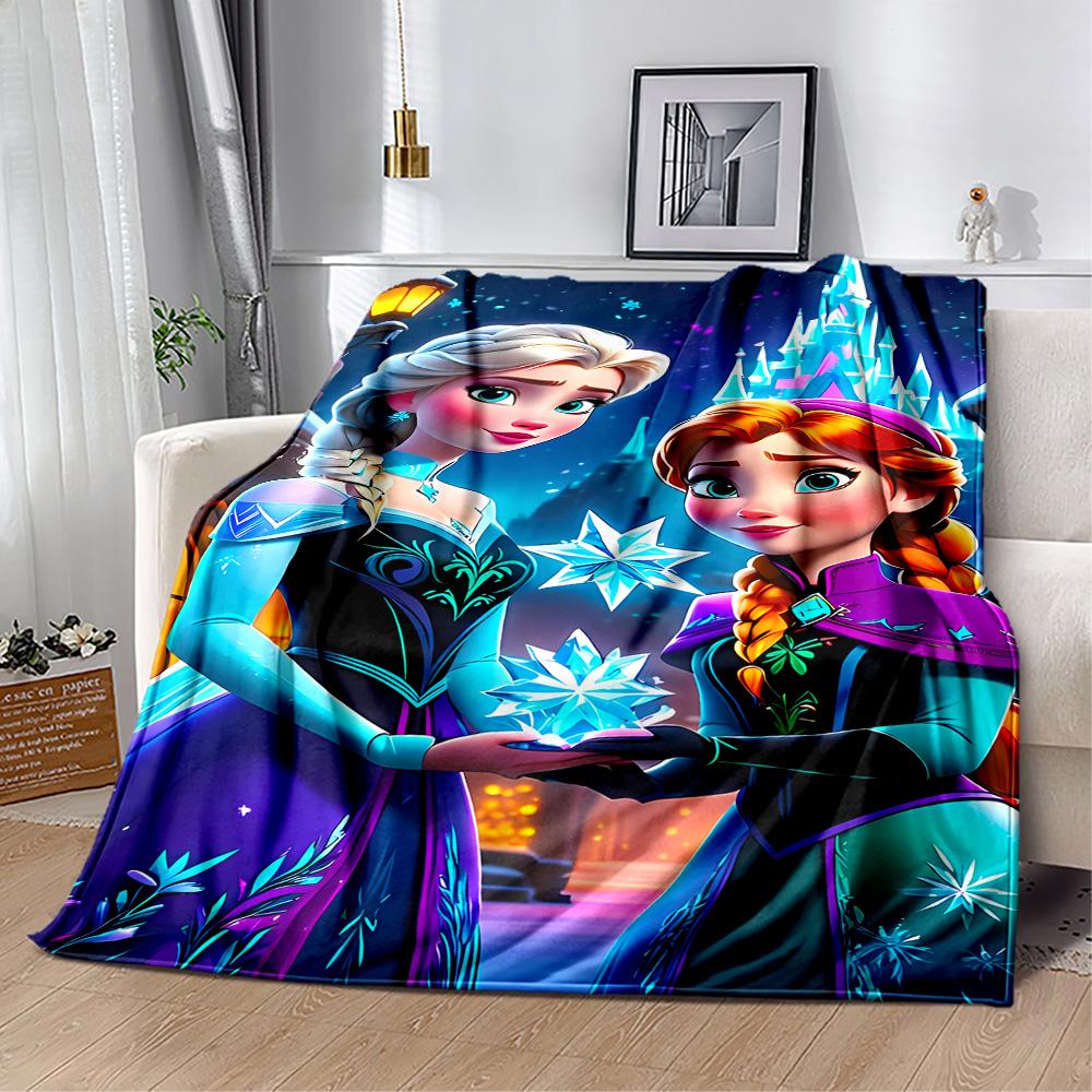 Frozen Friends Adventure Blanket Durable Comfort Suitable for Bedding Bed Livingroom Four Seasons Multipurpose Playful Design
