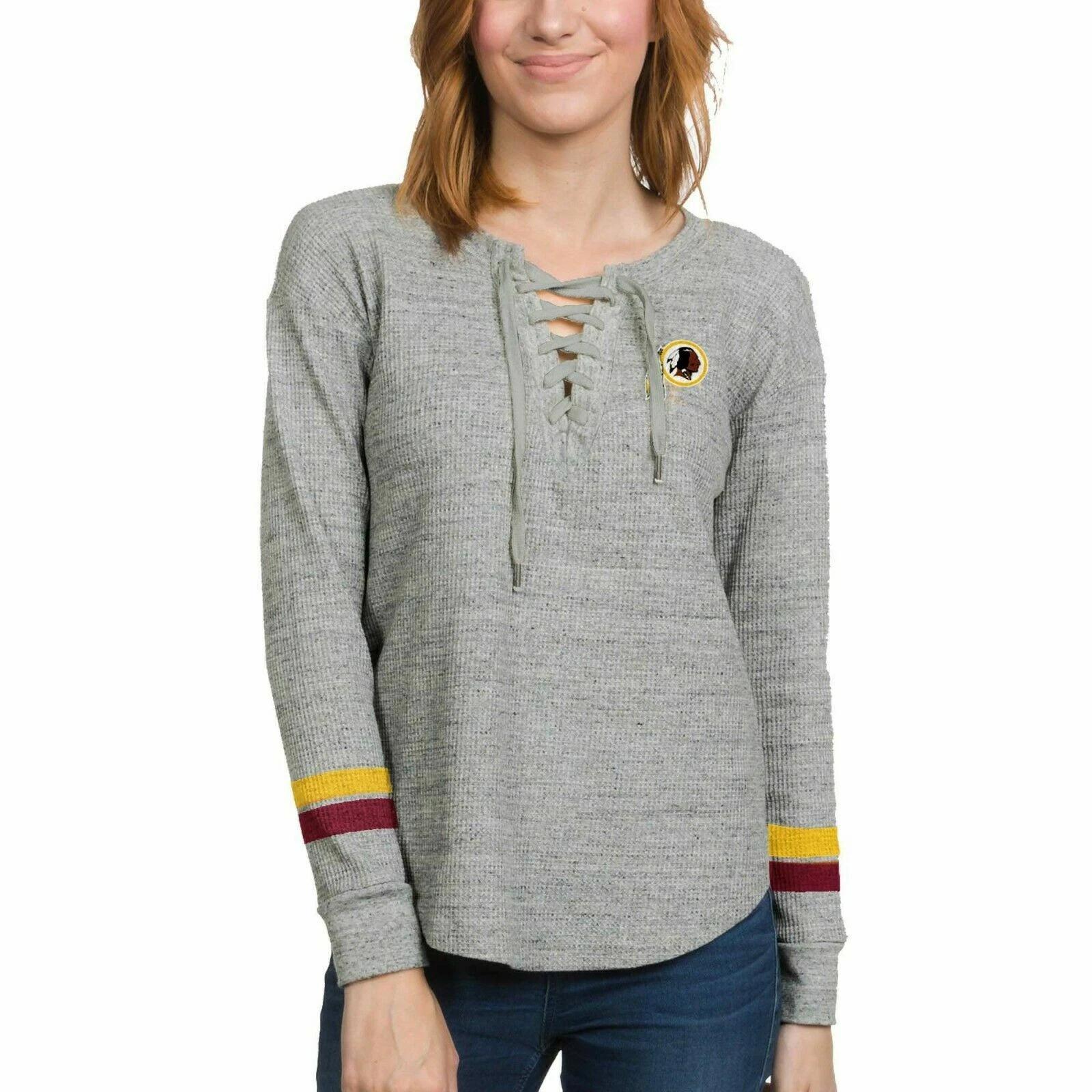 Junk Food Womens NFL Washington Redskins Thermal Lace-Up Shirt New XS, S, M M