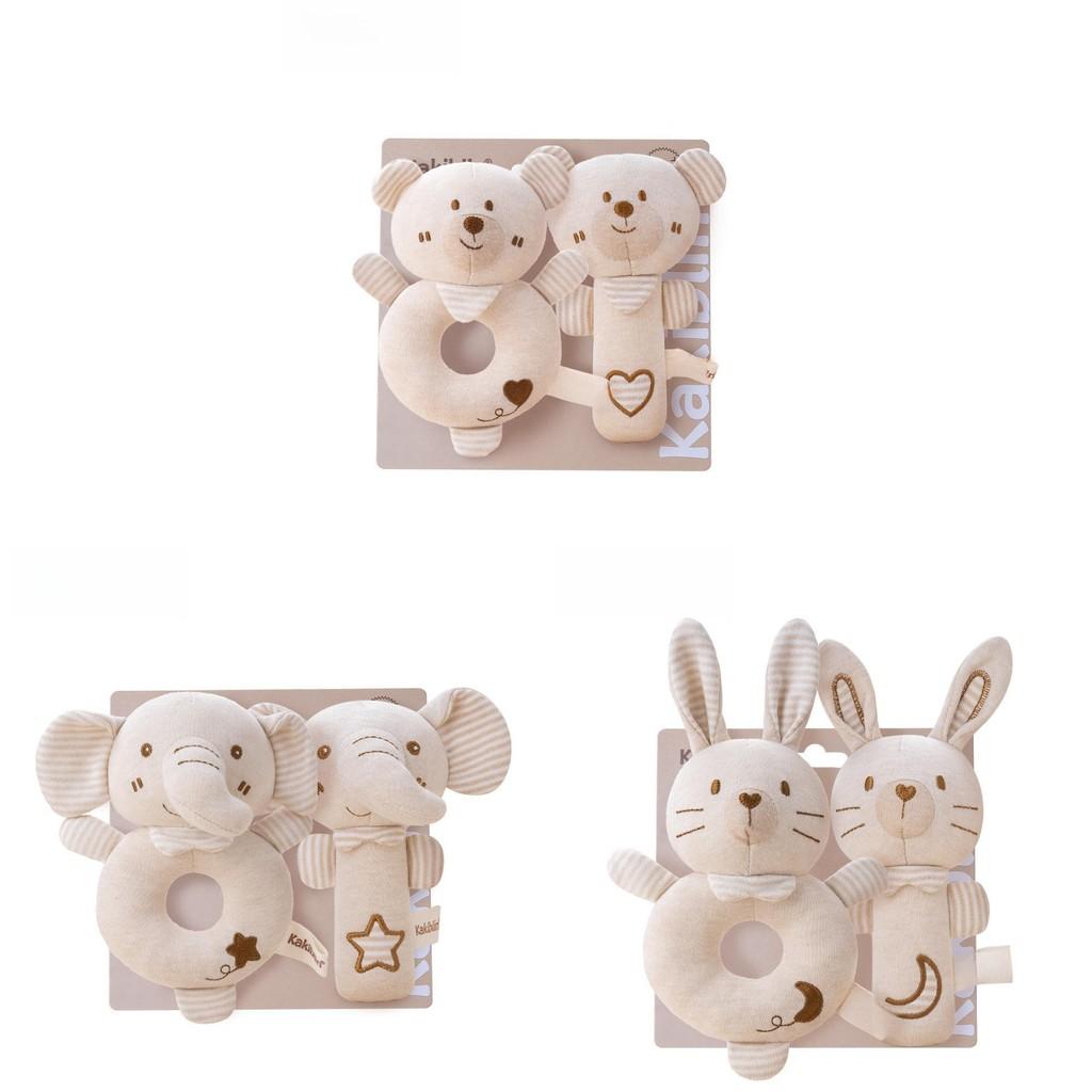 Baby Handheld Rattle Toy Set With Soft Cotton Material For Sensory Development