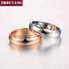 Einfacher Stil Rosegold Farbe Schmuck Hochzeits-Paarring Volle Größen Höchste Qualität R050 R049