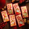 Traditional 2025 New Year Red Envelopes Blessing Red Packet Lucky Money Pockets  Children Gift