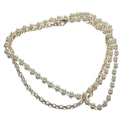 Women Imitation Pearl Belts Chain Belts Pearl Chain Women Clothing Accessories