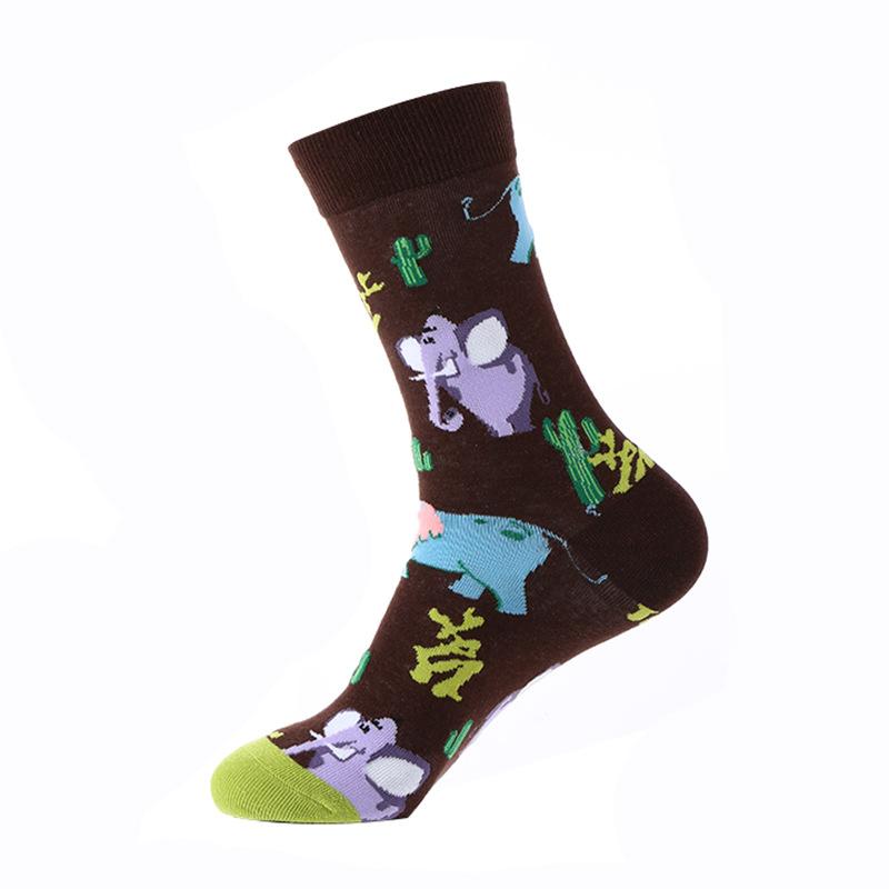 Cartoon Fruit Animal Cake Flower Mixed Colors, Pure Cotton, INS Fashion Brand, Net Red, Casual Fashion Socks for Men and Women