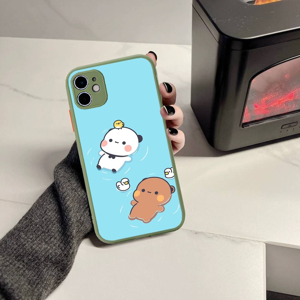 Cute Cartoon Bubu Dudu Phone Case For iPhone 16 15 14 Plus 15 13 12 11 Pro Max X XS MAX Matte Cover
