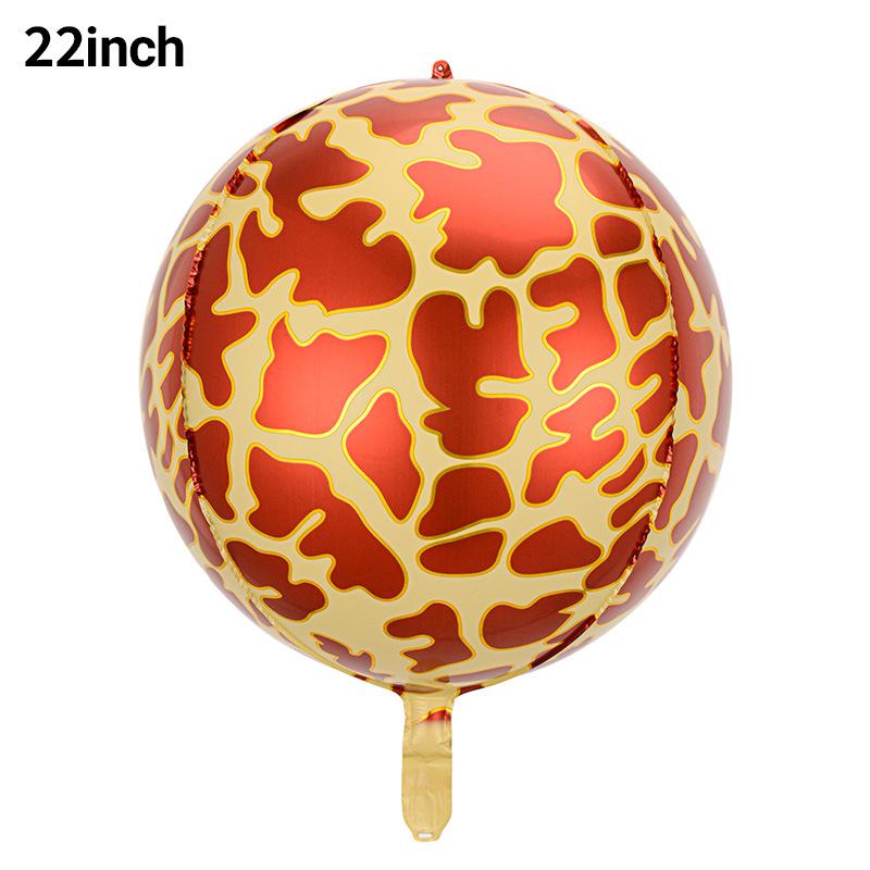 4D Balloon Animal Pattern Printed Animal Stripe Three-Dimensional 4D Ball Tiger Pattern Leopard Pattern Zebra Pattern Aluminum Film Balloon