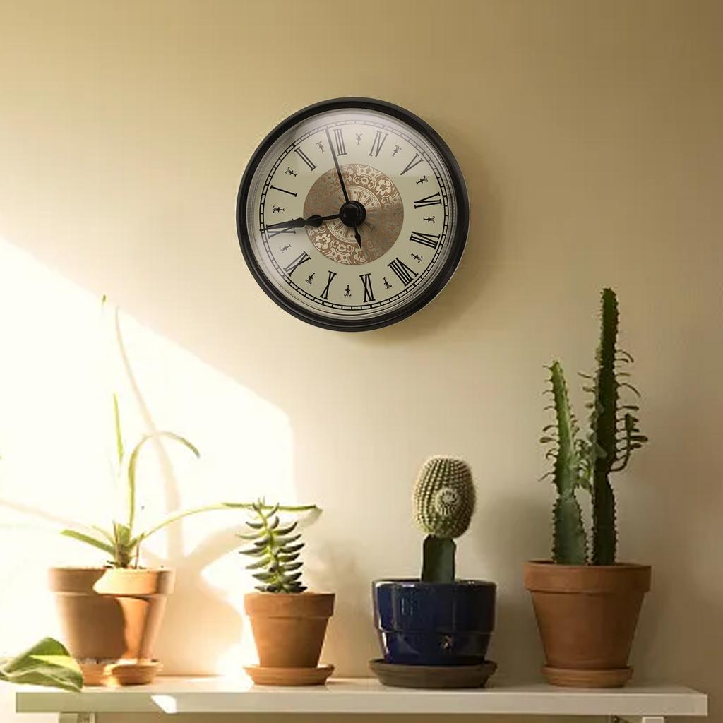 Quartz Clock Insert Arabic Roman Numeral Display Plastic Metal