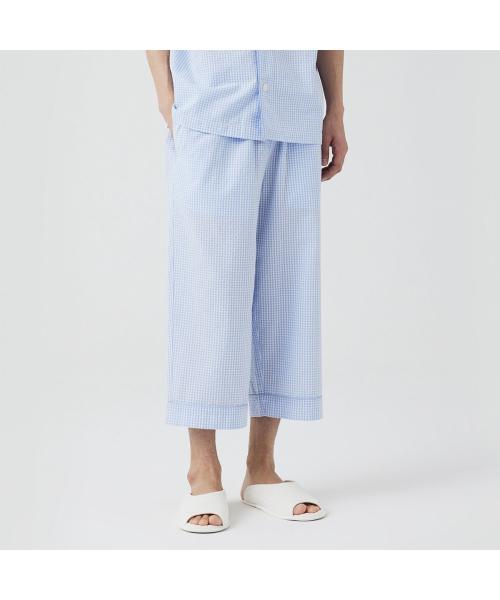 [JAJU] Men's Cotton Seersucker 3/4 Pajama Set [Shipped from Korea] 100% Authentic