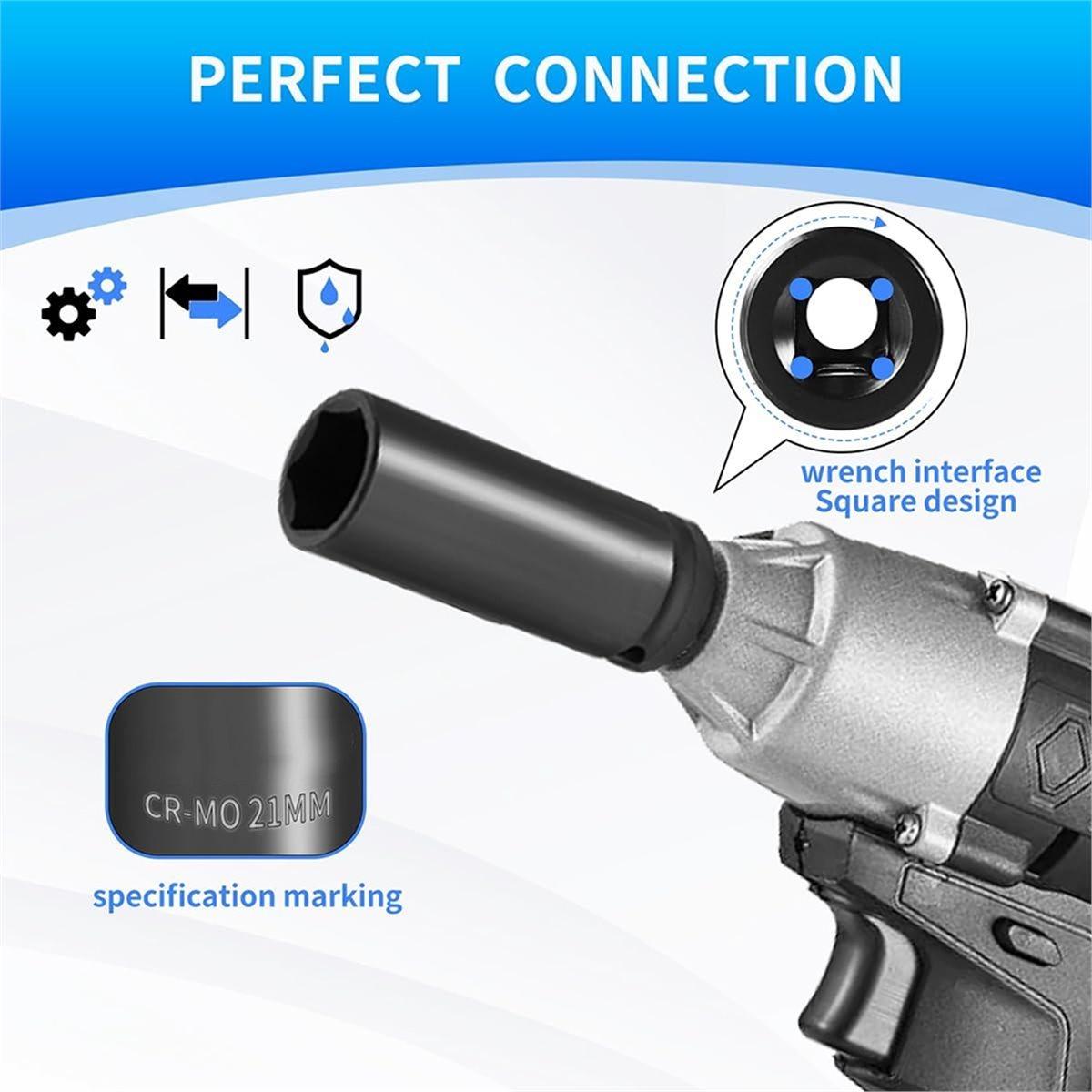 

1/2 Inch Drive Impact Socket 36mm Metric, 6 Point -Mo Deep Impact Socket, 78mm Length China Mainland