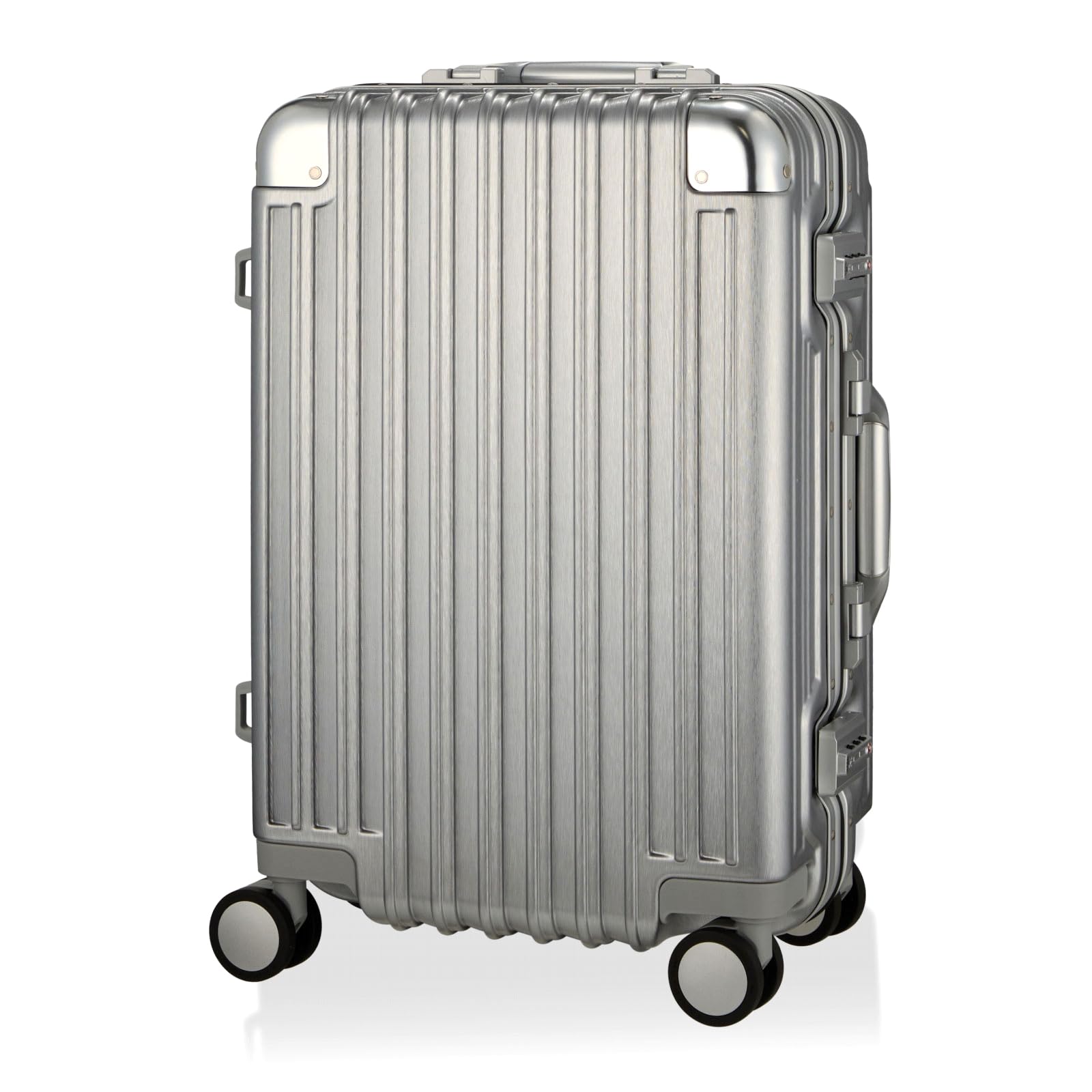 

[Sifre] TRIDENT TRI1030 Hard Suitcase, Aluminum-Look, 33L, 3.8kg, Silver, Made in Japan with a 5-Year Warranty.