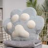34/40cm Bear Cat Paw Pillow with Two Holes Flannel Blanket Colorful Stuffed Fuzzy Animal Handwarmer Pillow for Winter Warm