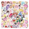 105 Pcs Bead Cute Stickers for Refrigerator, Skateboard and Luggage Decoration