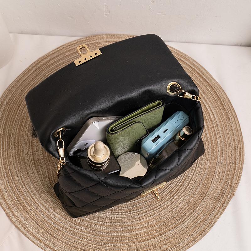 Small Bag Women's Rhombus Small Square Bag New Women's Niche Hand Carry Shoulder Messenger Bag