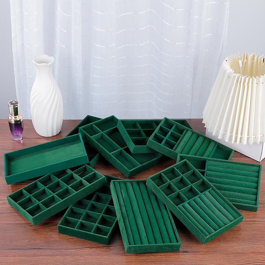 1 set, (including 8PCS/10pcs) flocking jewelry box jewelry tray