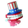 Funny Cartoon Teeth Denture Foot Wind Up Clockwork Educational Kids Spring Toy