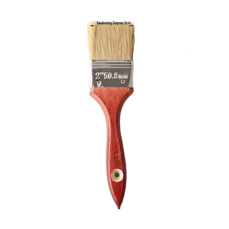 2-inch Red Handle Mixed Bristle Brush 10-Pack