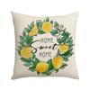 Summer New Style Lemon Small Fresh Printed Pillow Case Simple Sofa Bedside Fruit Linen Waist Pillow