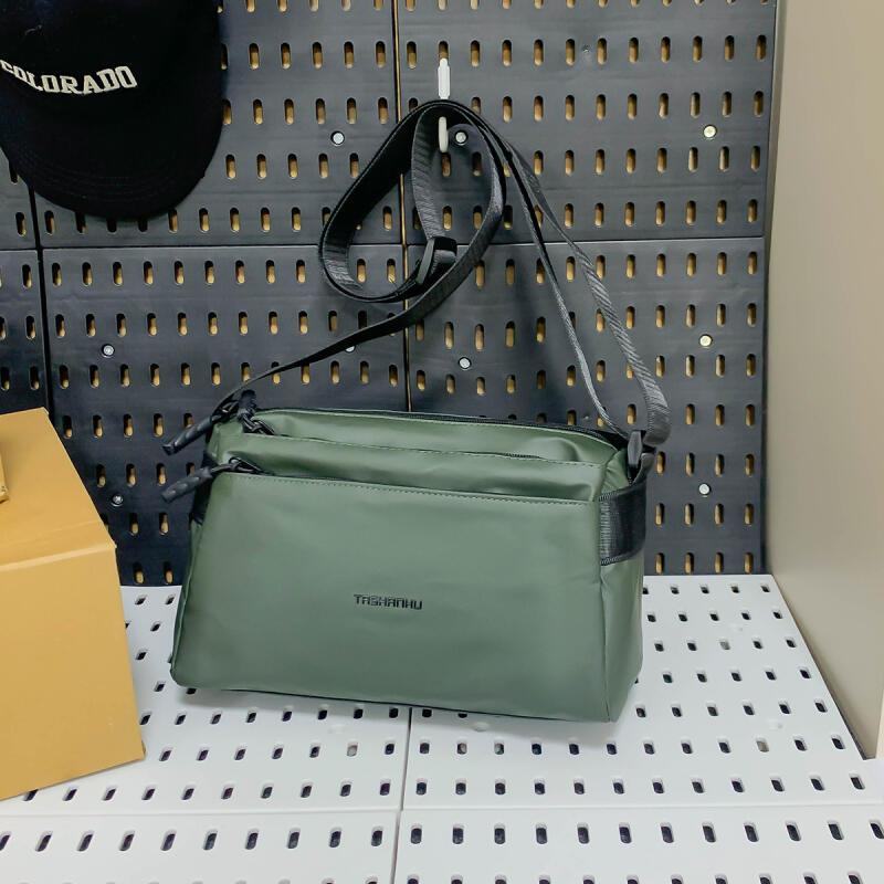 Lightweight Nylon Multi-Layer Shoulder Bag Commuter Crossbody Bag