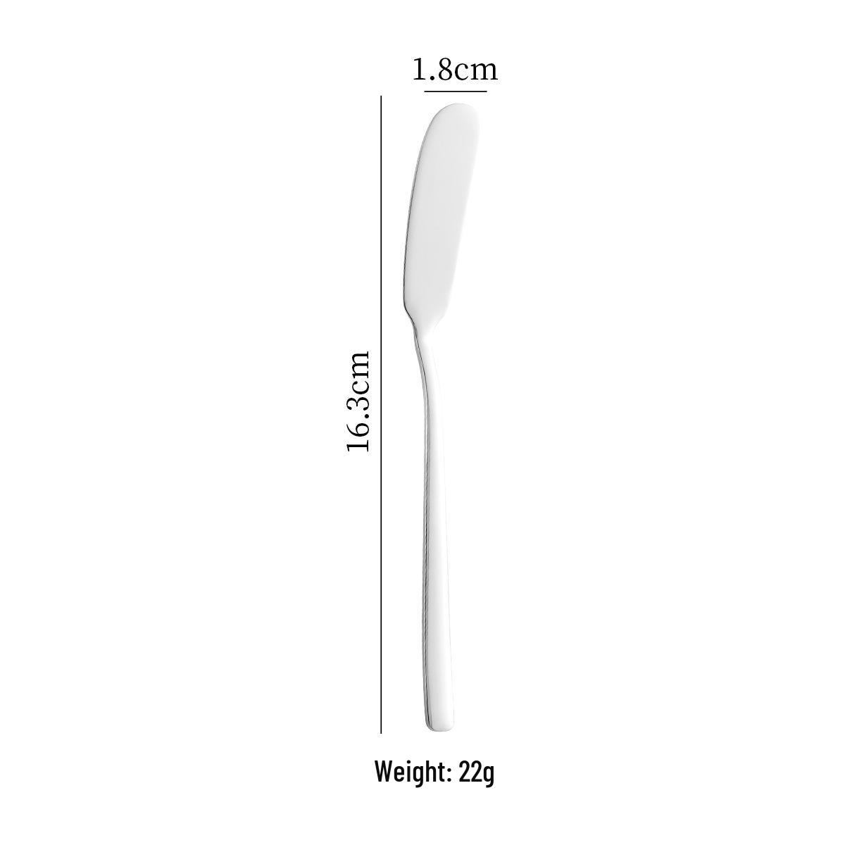 Korean Style Long Handle 304 Stainless Steel Butter, Cheese, and Jam Knife естественный