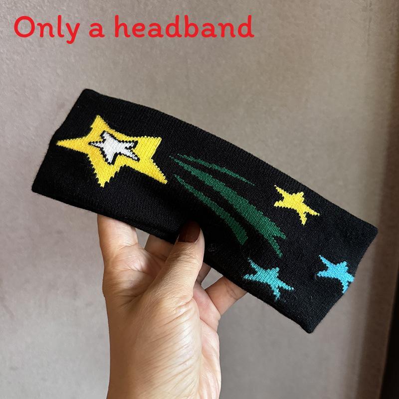 

Модная вязаная повязка на голову в ретро-стиле для мужчин и женщин Зимние аксессуары Black