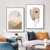 Abstract Boho Mountain Face Line Geometry Wall Art Picture Minimalist Canvas Painting Print Poster ForLiving Room Interior Decor