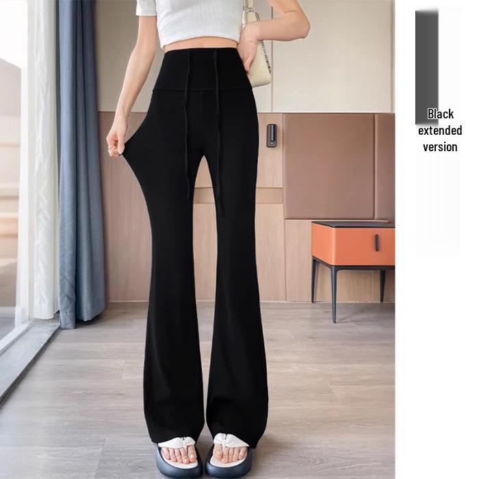 2026 Spring Elastic Slimming Flare Maternity Pants - Adjustable Wide Leg, No Belly Support. M