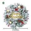 35cm Merry Christmas Wreath Front Door Artificial Pine Needle Snow Garland Christmas Decoration New Year Navidad Home Decor