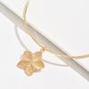 Elegant Retro Metal Flower Pendant Choker Necklace
