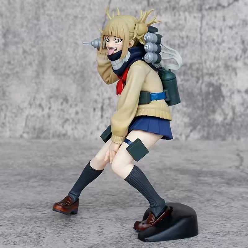 17cm Anime My Hero Academia Anime Figur Toga Himiko Niedliche Uniform Actionfiguren PVC Modell Spielzeug Sammlung für Erwachsene Statue Geschenk für Fans