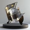 Medieval  Gladiator Helmet Brass Fittings Best Reenactment Armor Helmet