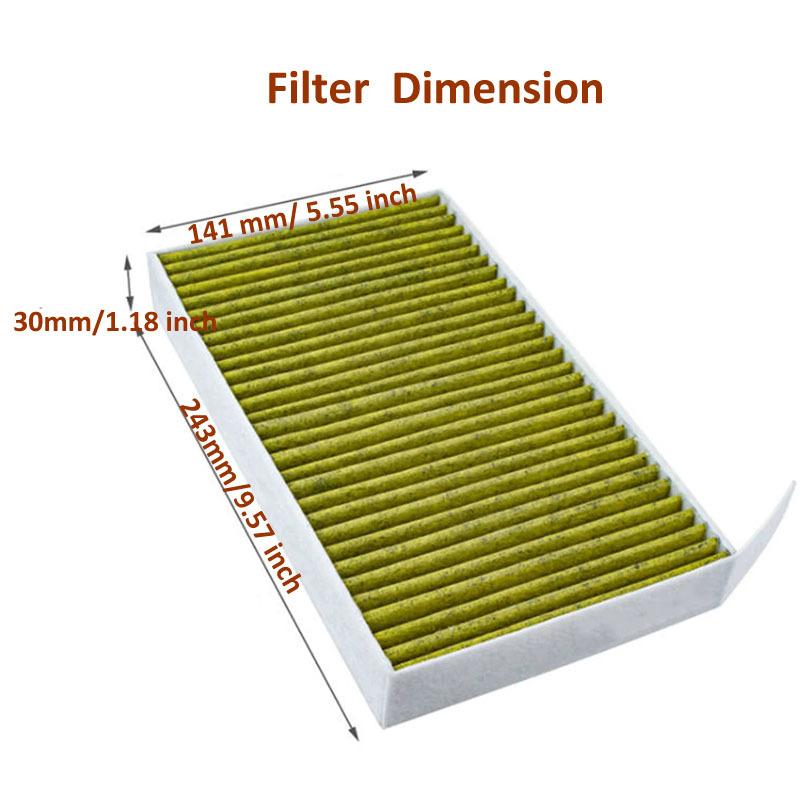 HEPA Innenraumfilter inklusive Aktivkohle-Ersatz für Tesla Model 3 / Model Y