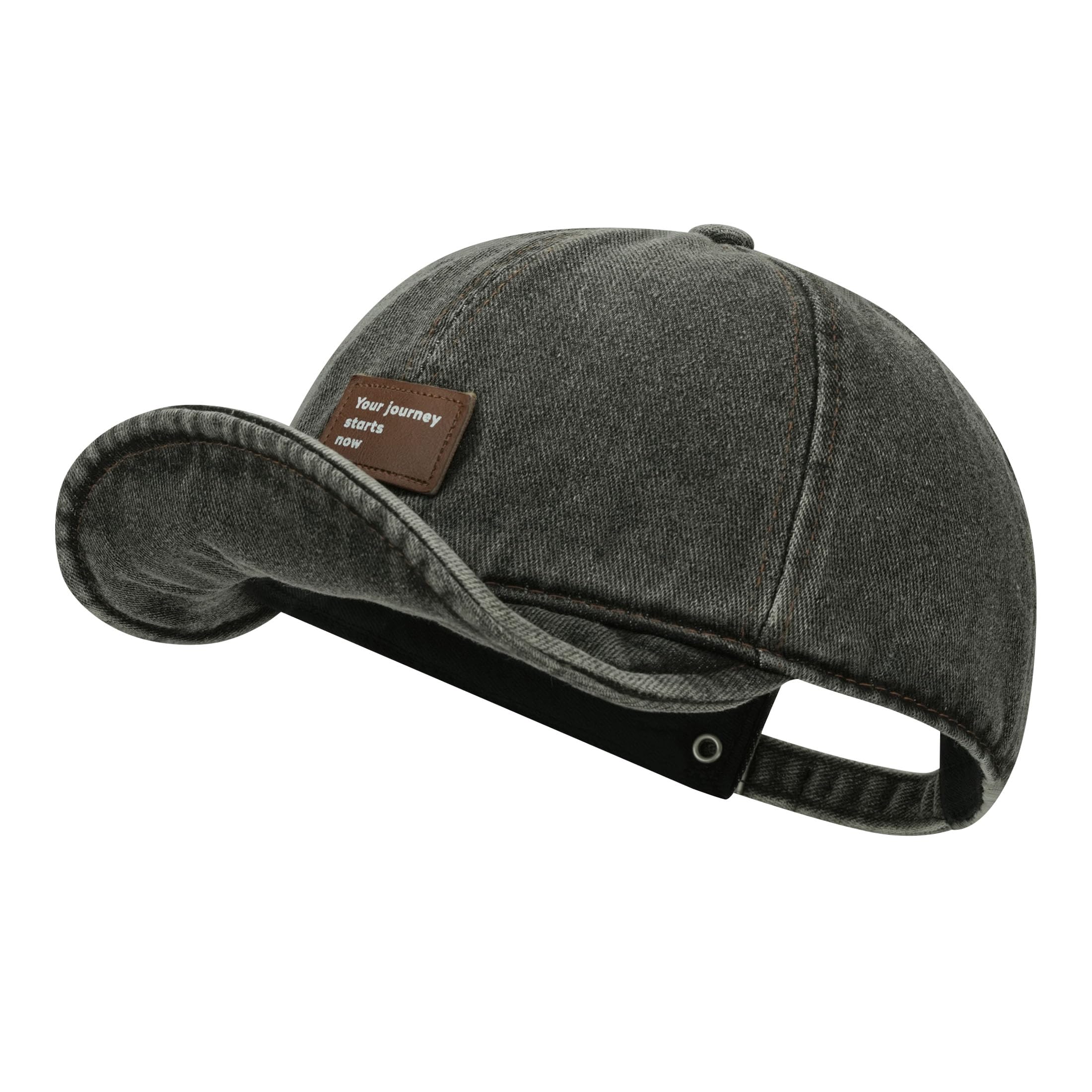 

Clape Plus Size Denim Cap with Short Soft and Perfect for and Baseball Men s Brim, Adjustable, Outdoors, Fishing, (Dark Gray, J-BSAD2516) [Used]