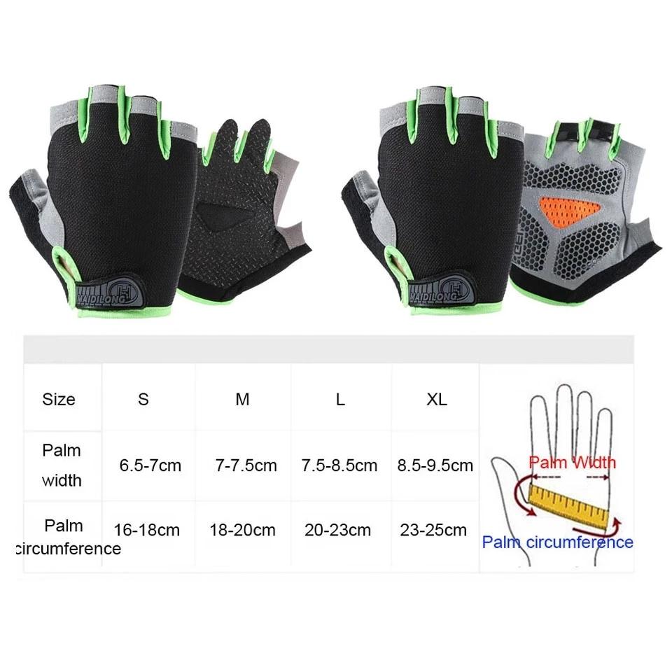 Professional Non-Slip Breathable Fitness Gym Women and Men Half-Finger Summer Fishing Biking Fingerless Gloves Womens Bicycles