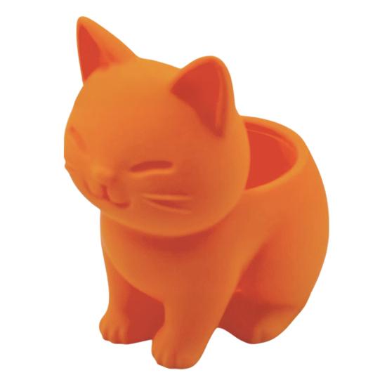 Cat Flower Pot Decorative Resin Animal Planter Home Office Desktop Bulldog Flower Pot for Succulents Plant Lovers Gift