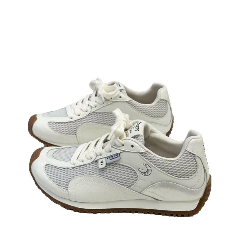 Herbst neue bequeme vielseitige weiche Sohle farblich passende lässige Sportschuhe kleine weiße Schuhe Retro-Stil