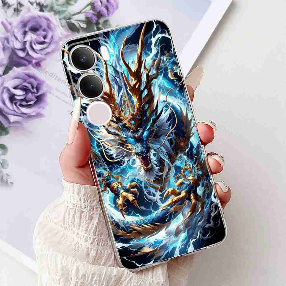 For Vivo Y19s V2419 Case Luxury Painted Cover Soft Silicone Casing For Vivo Y 19s Y19s Y 29 Y29 5G Back Cover Bumper