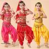 Conjunto de Fantasia de Dança Étnica para Meninas - Roupa para Dança do Ventre e Performance de Xinjiang para Crianças Pequenas