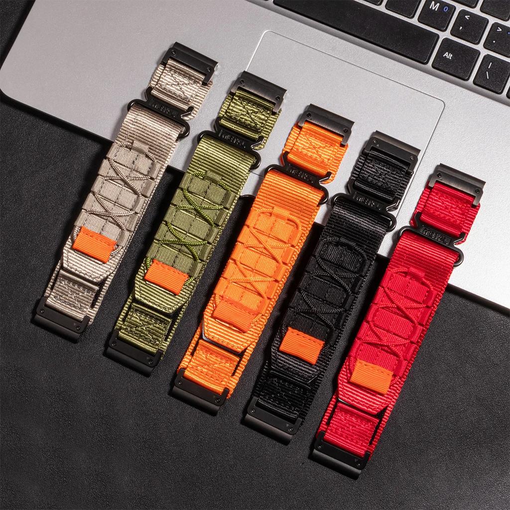 NEW 22/26mm Nylon Strap For Garmin Fenix 8 E 5 5X 6X 6 7 7X Pro/TACTIX/Mk2 Mk2i G1/Enduro 2 3 Sport Bracelet Quick Fit Watchband