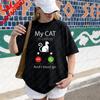 Funny Cat Lover TShirt My Cat Is Calling Funny Shirt Cat Keeper Humor Call Screen Printed Tshirt Unisex Unisex Summer Cotton Tops