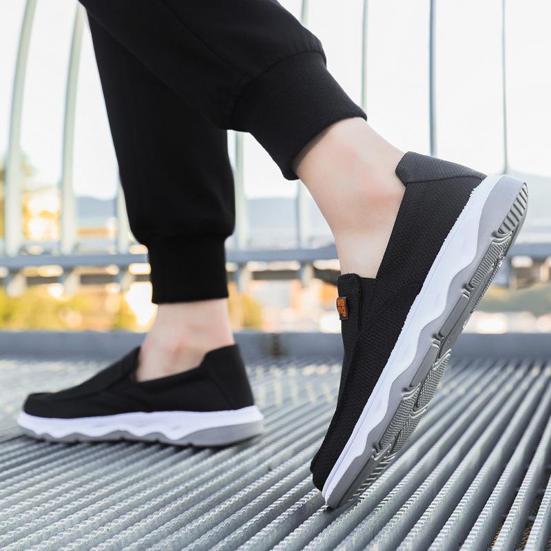 Summer Thin Men's Cloth Shoes Breathable Mesh Old Beijing Cloth Shoes Soft-soled Casual Men's Shoes Flat Men's Cloth Shoes