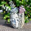 Creative Girls Face Head Flower Planter Succulent Plant Container Pot Flowerpot Home Decor Tabletop Ornament Garden Decoration