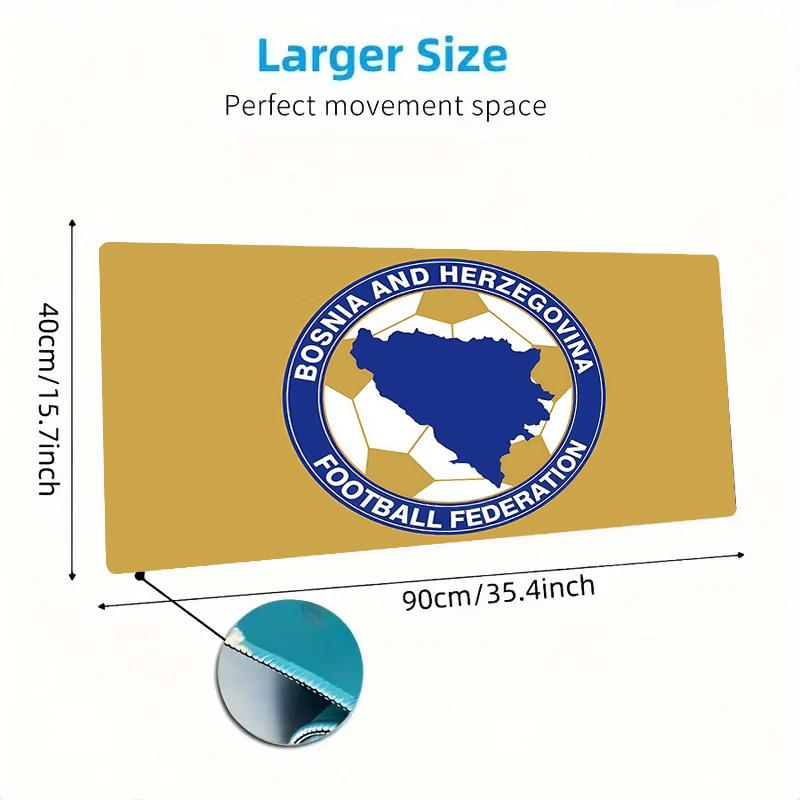 BIH Print Cushion Non-slip Laptop Tablet Big Mousepad XXL Mat Mini PC Playmat With Lock edge