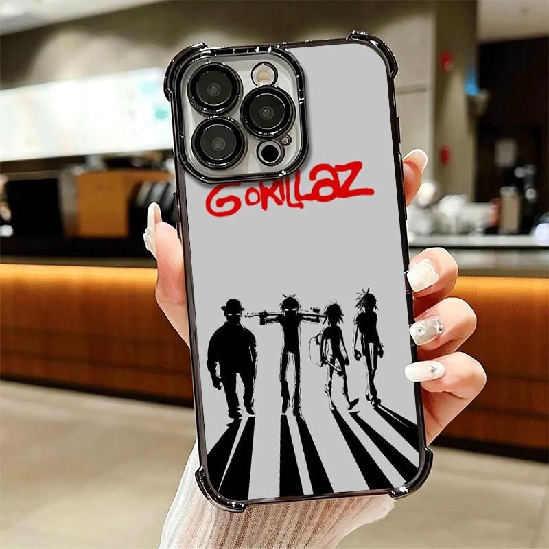 G-Gorillaz Anime Weiche Handyhülle Für iPhone 15 16 17 Air 14 Pro Max 16E Plus 13 12 Mini Galvanisiert Anti-Fall Fundas