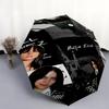 1 PC Automatic Folding Umbrella - Billie Eilish Custom Name Pattern, Portable & Foldable Design with 8 Ribs, Christmas Birthday Gifts