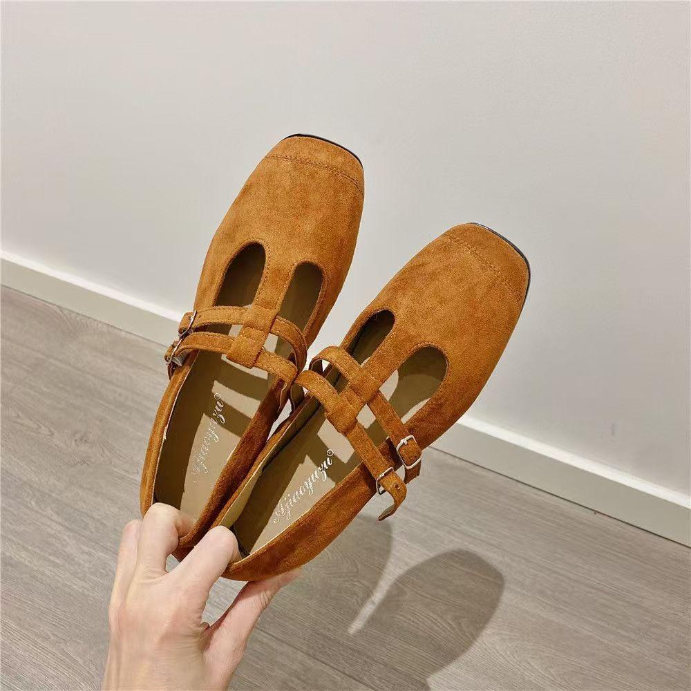Fashion Flat Mary Jane Single Shoes 2025 Spring and Autumn New Retro Women's Shoes Jane Shoes Gentle Leopard Print Shallow Mouth