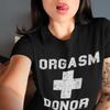 Occupation T-shirt Orgasm Donor 100% Cotton Unisex Crew Neck Top Unisex T-Shirt