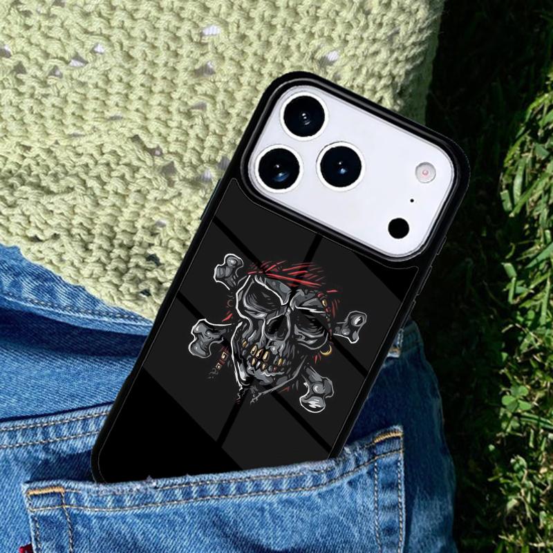 Pirate Skull Cross Bones mobile phone case Compatible with IPhone 17 16 15 14 13 12 11Pro Max 17 Air cover