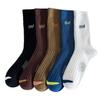 Cityboy Thick Ribbed Embroidered Mid-Calf Socks - Shawn Yue Style, Trendy Korean Cotton Couple's Socks