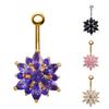 Women Elegent Sexy Flower Belly Button Navel Ring Body Piercing